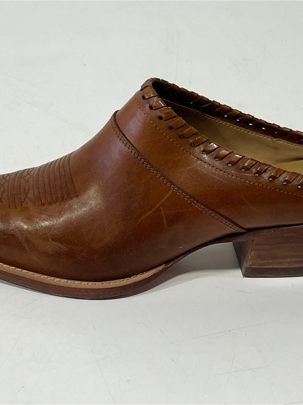 Brown Leather Slip-On Mules - Picture 8 of 15